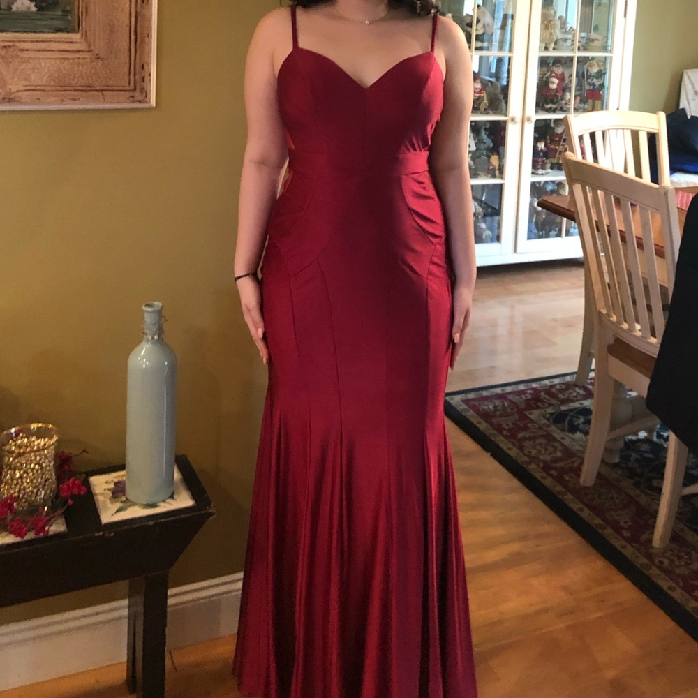 Red prom dress size medium